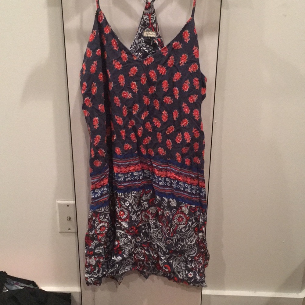 RED WHITE AND BLUE BANDANA PRINT DRESS